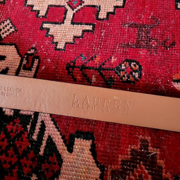 Ralph Lauren Black Suede Leather Belt Sz S - Picture 3 of 8